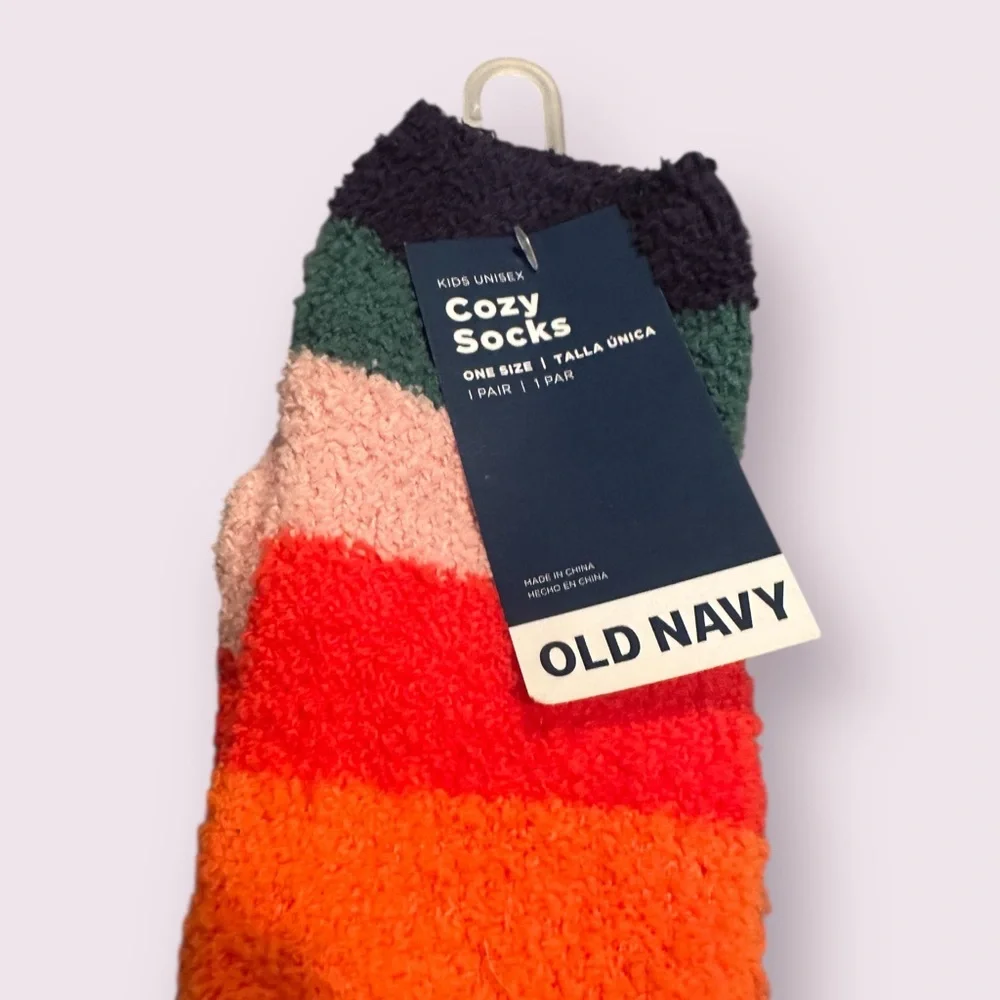 Old Navy Colorful Striped Socks Rainbow Kids Unisex One Size